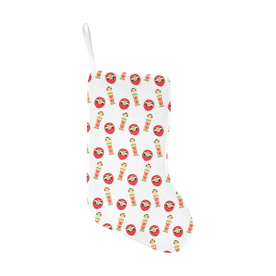 Daruma japanese wooden doll Christmas Stocking