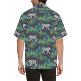 white bengal tigers tropical plant Men's All Over Print Hawaiian Shirt