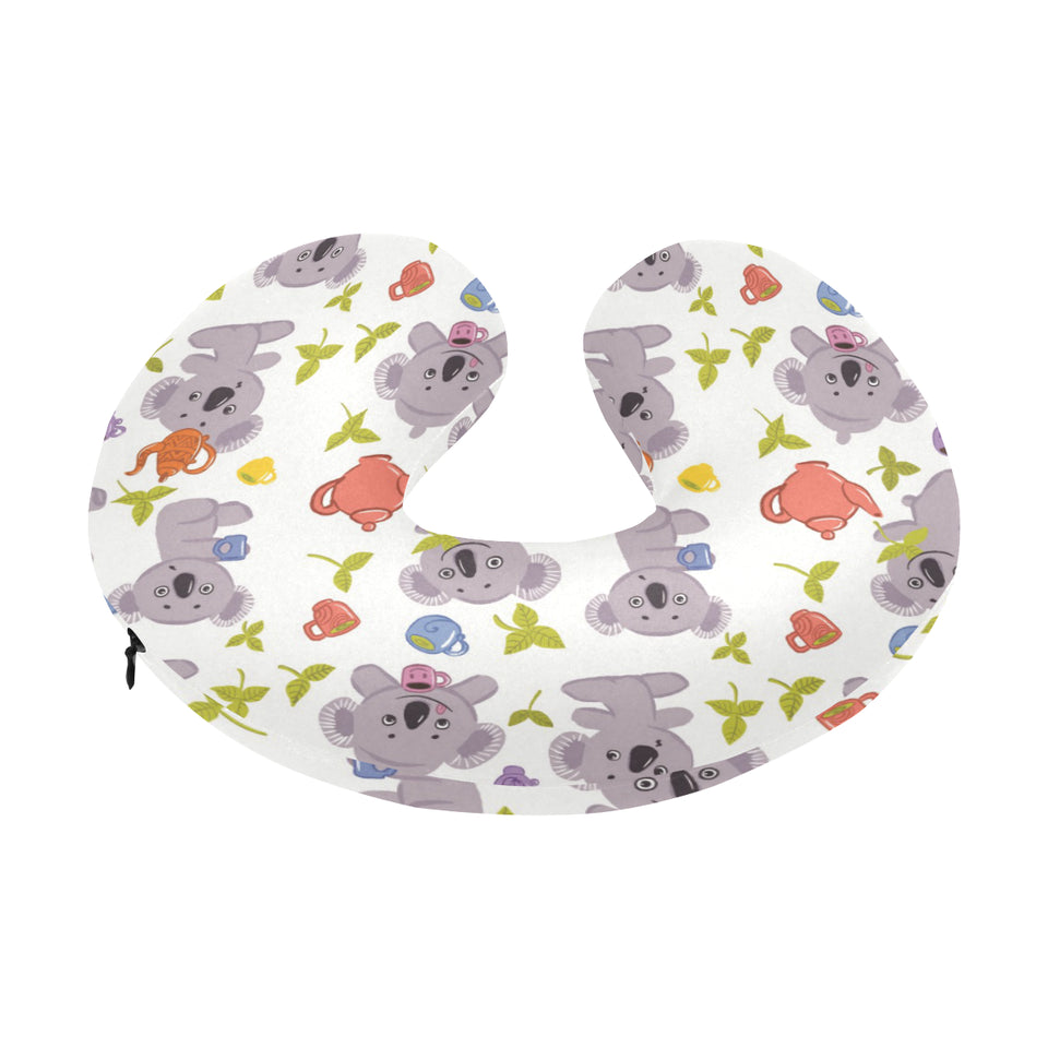 Cute koalas teapots tea U-Shaped Travel Neck Pillow