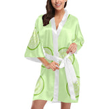 Cucumber pattern Women's Short Kimono Robe