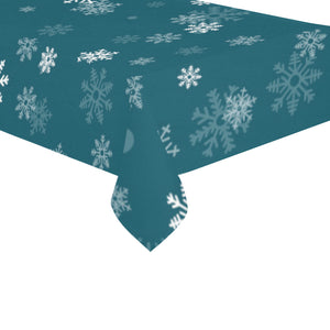 Snowflake pattern dark background Tablecloth