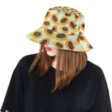 Watercolor papaya pattern Unisex Bucket Hat