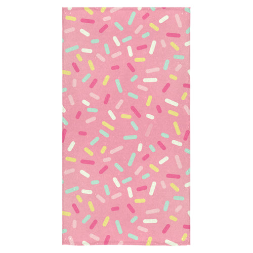 Pink donut glaze candy pattern Bath Towel