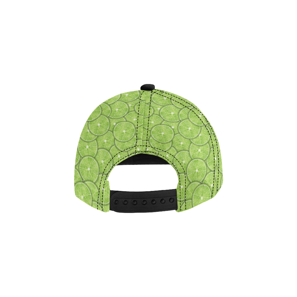 Slices of Lime pattern All Over Print Snapback Cap