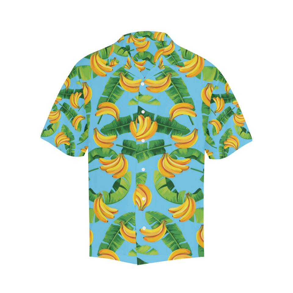 banana leaves banana design pattern Men's All Over Print Hawaiian Shirt