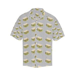 Sandwich Pattern Print Design 05 Men's All Over Print Hawaiian Shirt (Model T58)