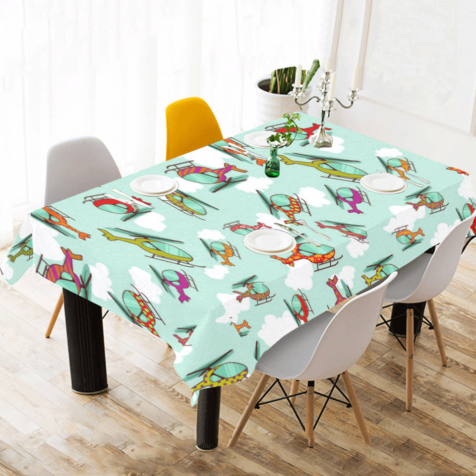 Helicopter design pattern Tablecloth