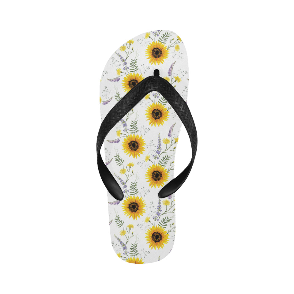 beautiful sunflowers pattern Unisex Flip Flops