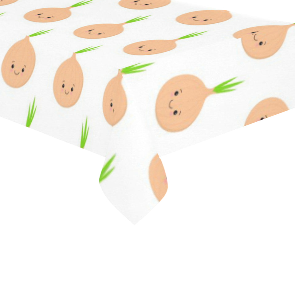 cute onions smiling faces Tablecloth