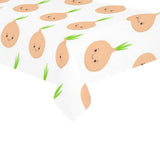 cute onions smiling faces Tablecloth