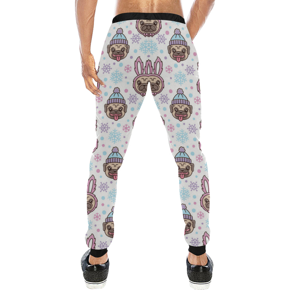Cute pug hat rabbit costume pattern Unisex Casual Sweatpants