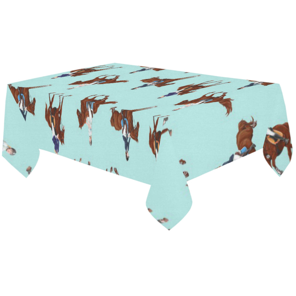 Horses running horses rider pattern Tablecloth