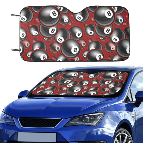 Billiard Ball Pattern Print Design 05 Car Sun Shade