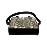 Monkey tropical leaves background Shoulder Handbag