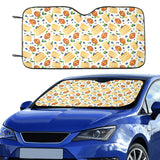 Pancake Pattern Print Design 02 Car Sun Shade
