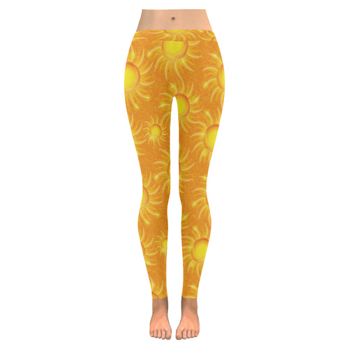 Sun orange background Women's Legging Fulfilled In US