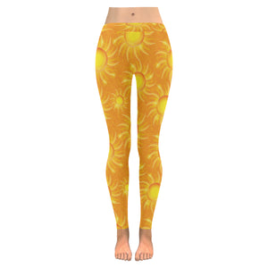 Sun orange background Women's Legging Fulfilled In US