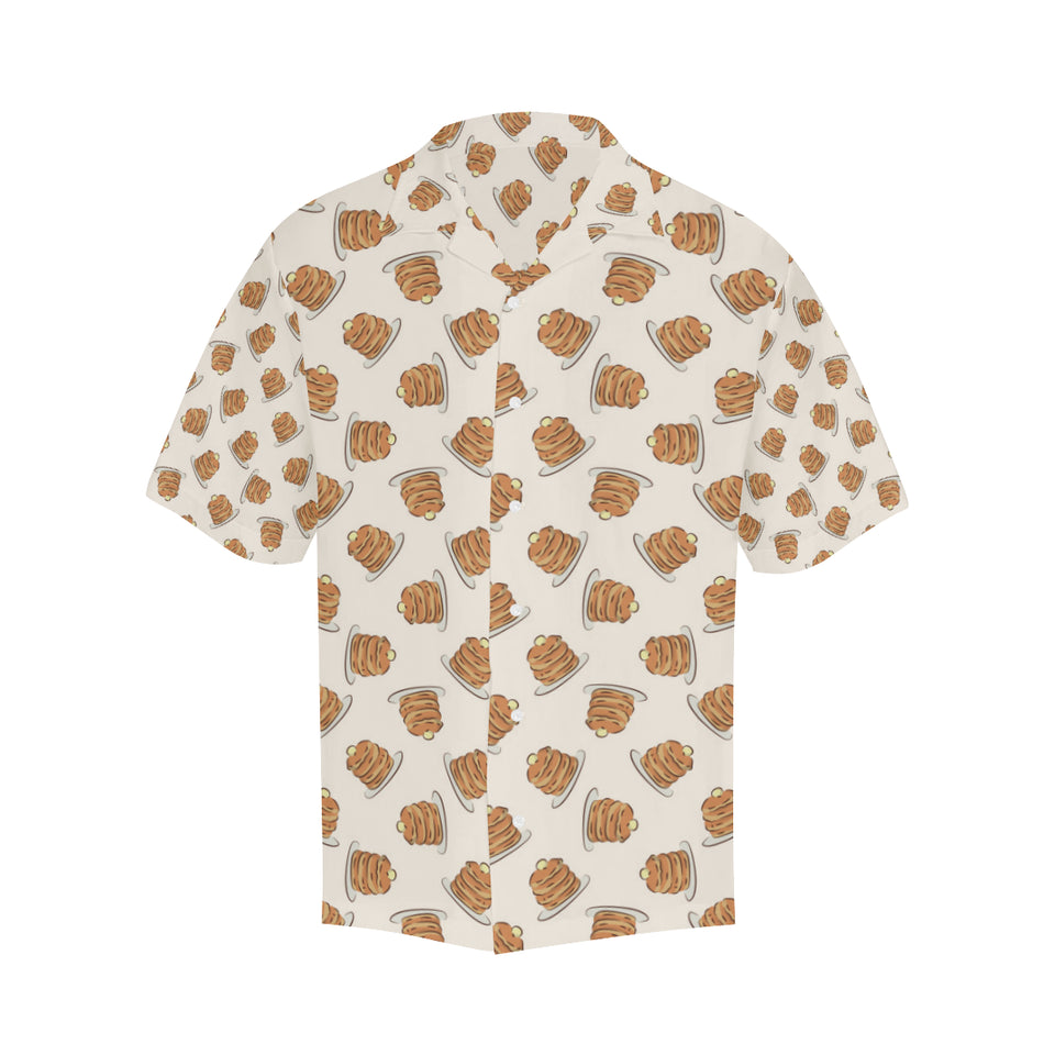 Pancake Pattern Print Design 01 Men's All Over Print Hawaiian Shirt (Model T58)