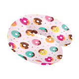 Donut pattern glaze pink background U-Shaped Travel Neck Pillow