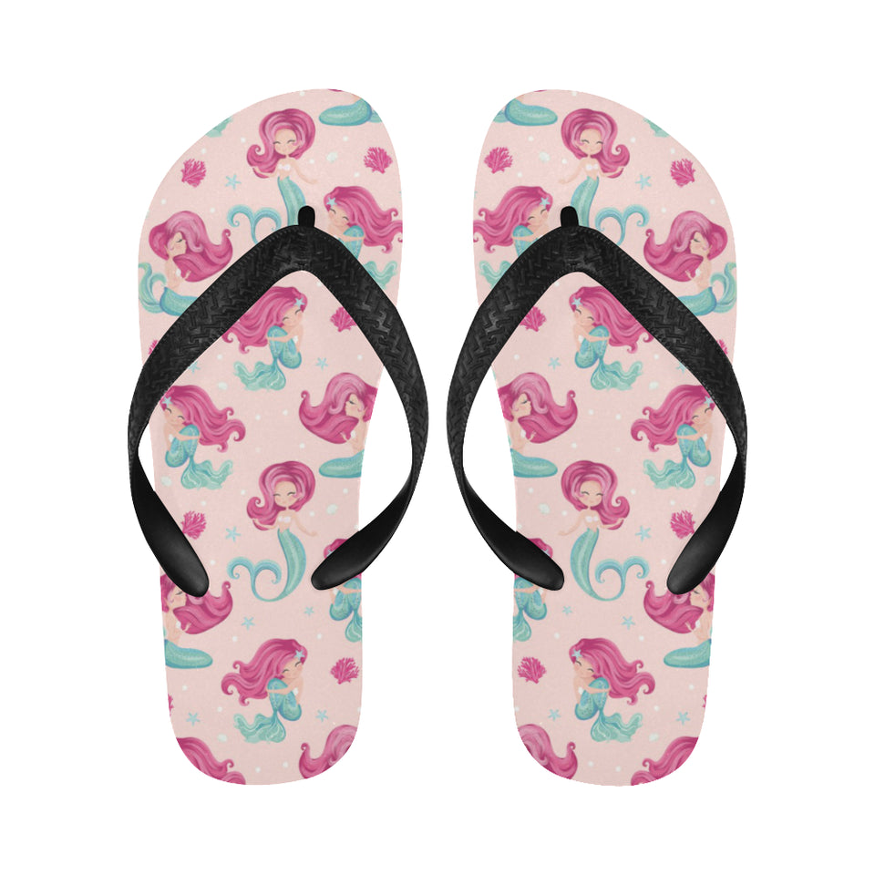 Cute little mermaid pattern Unisex Flip Flops