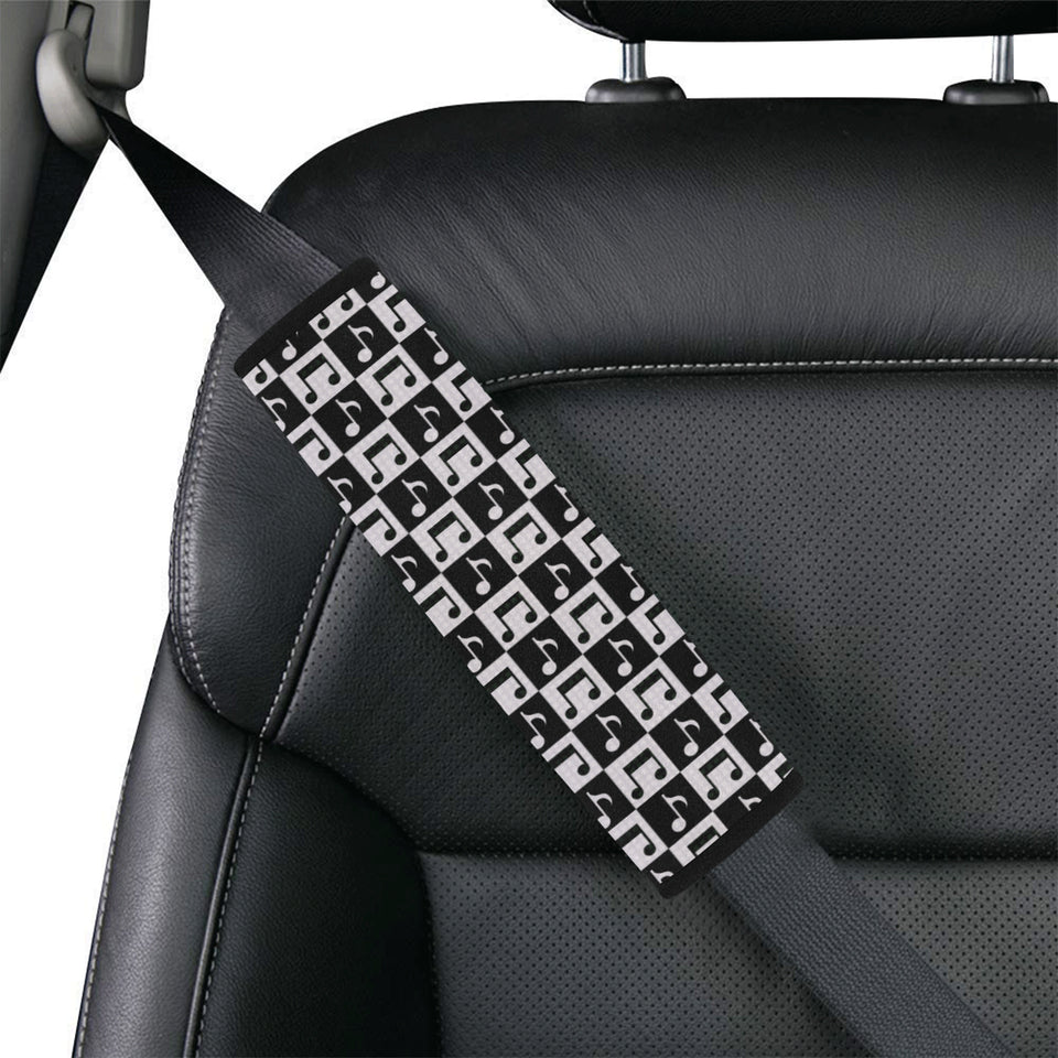 Music Notes Pattern Print Design 01 Car Seat Belt Cover