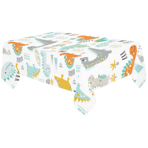 Cute funny kids dinosaurs pattern Tablecloth