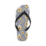 Cute hamster sunflower pattern background Unisex Flip Flops