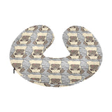 Happy pug pattern U-Shaped Travel Neck Pillow