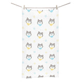 Cute Siberian Husky pattern Bath Towel