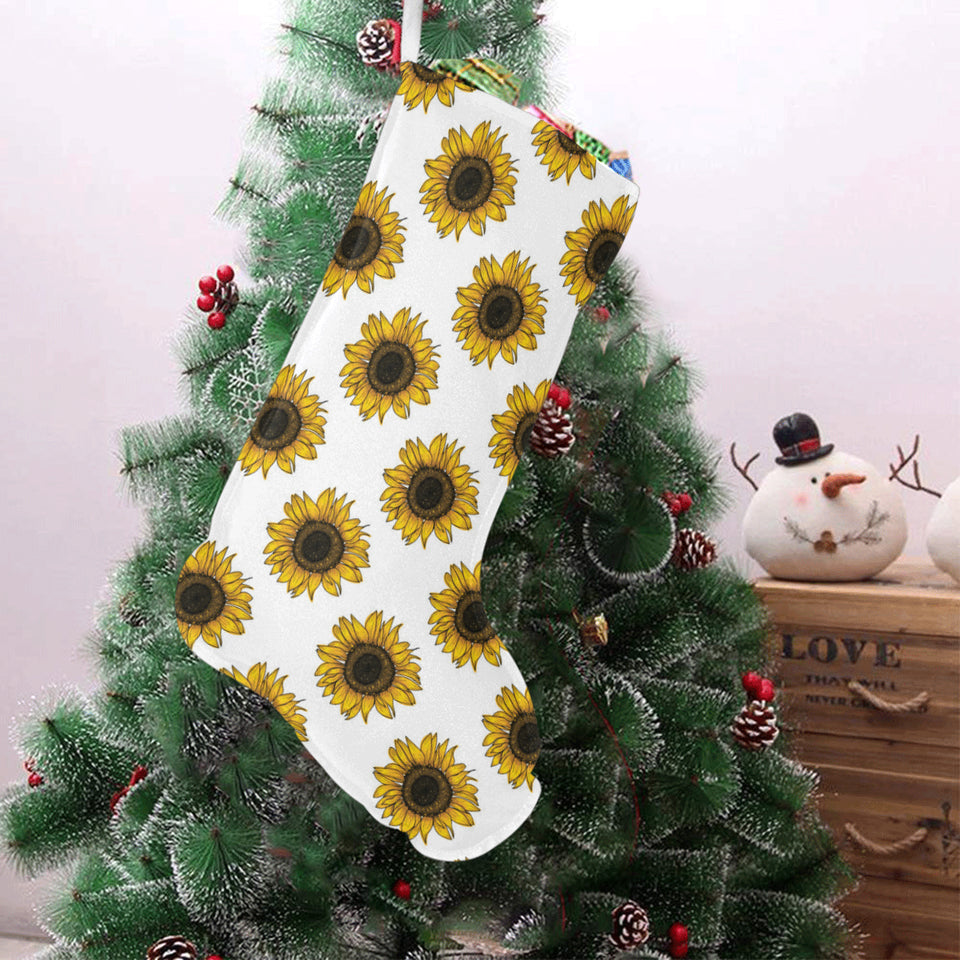 sunflowers design pattern Christmas Stocking