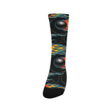 Bowling balls flame pattern Crew Socks