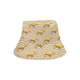 Rhino yellow theme pattern Unisex Bucket Hat