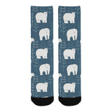 polar bear mother her child pattern Crew Socks