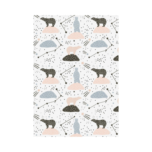 Polar bears star poka dot pattern House Flag Garden Flag