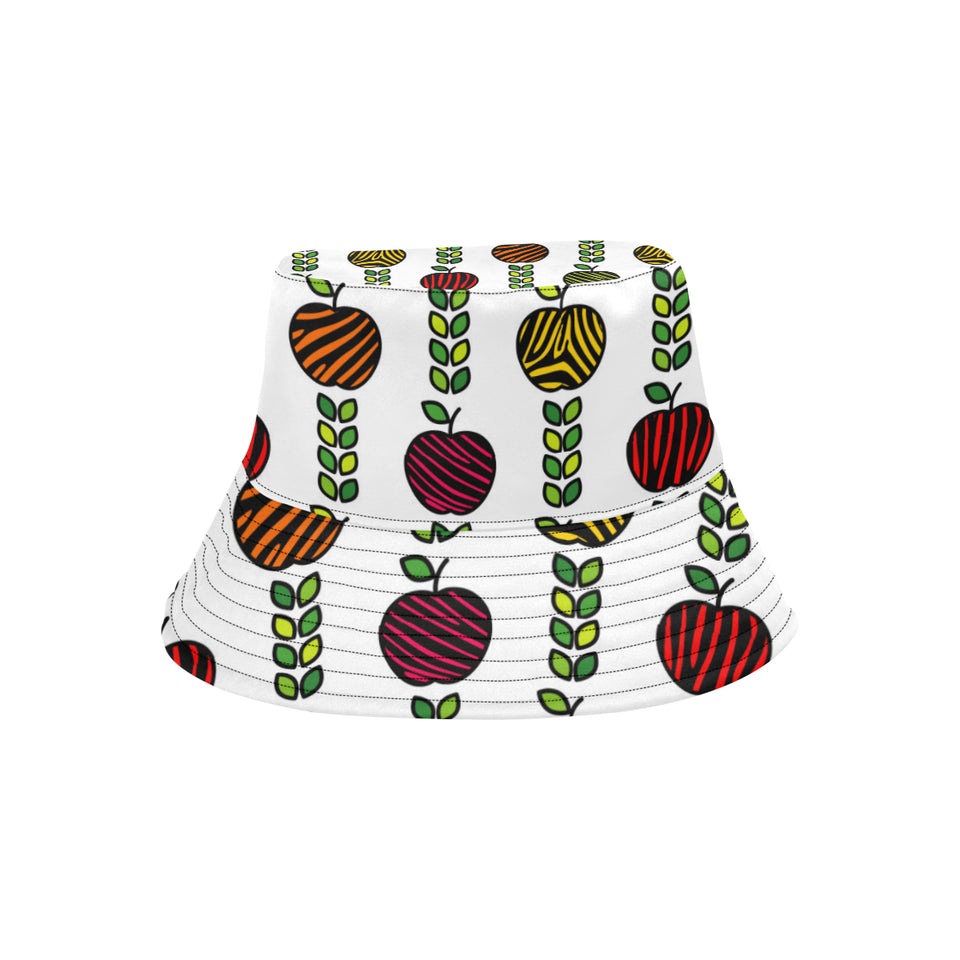 colorful apples leave zebra stripe Unisex Bucket Hat