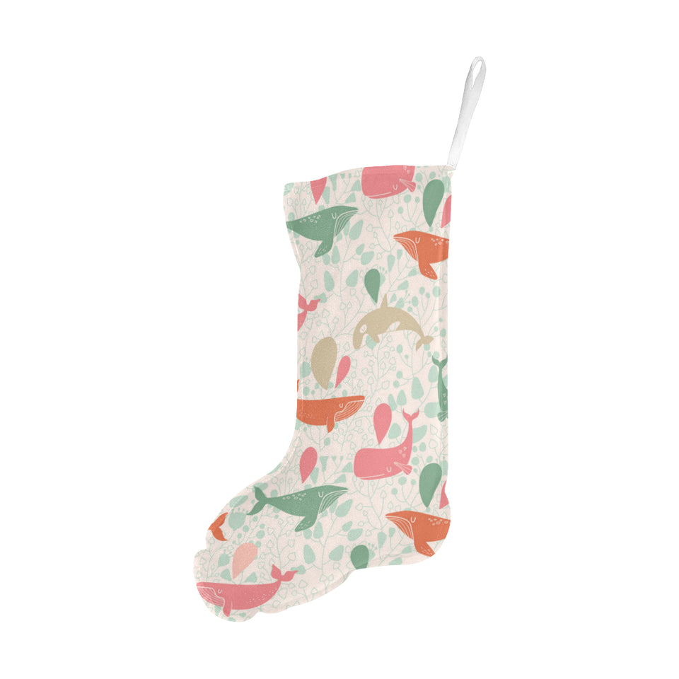 Cute whale pattern Christmas Stocking