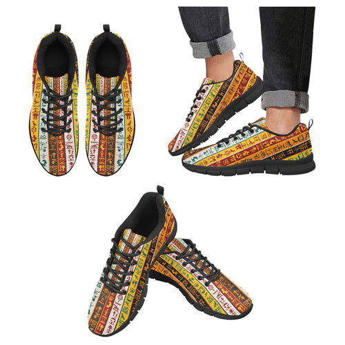Egypt Hieroglyphics Pattern Print Design 01 Men's Breathable Sneakers ( Model 055)