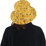Bee flower pattern Unisex Bucket Hat