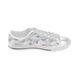 Helicopter plane pattern Men's Low Top Shoes White