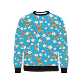 Rainbows Sky Clouds Pattern Men's Crew Neck Sweatshirt