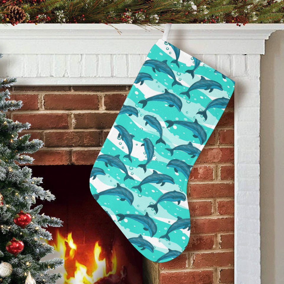 Dolphin sea pattern Christmas Stocking