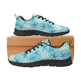 Blue starfish coral reef pattern Men's Sneaker Shoes