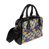 Passion fruit blue background Shoulder Handbag