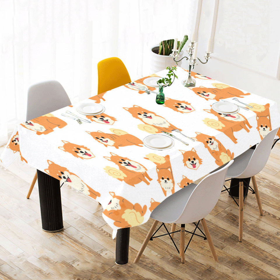 Brown pomeranian pattern Tablecloth