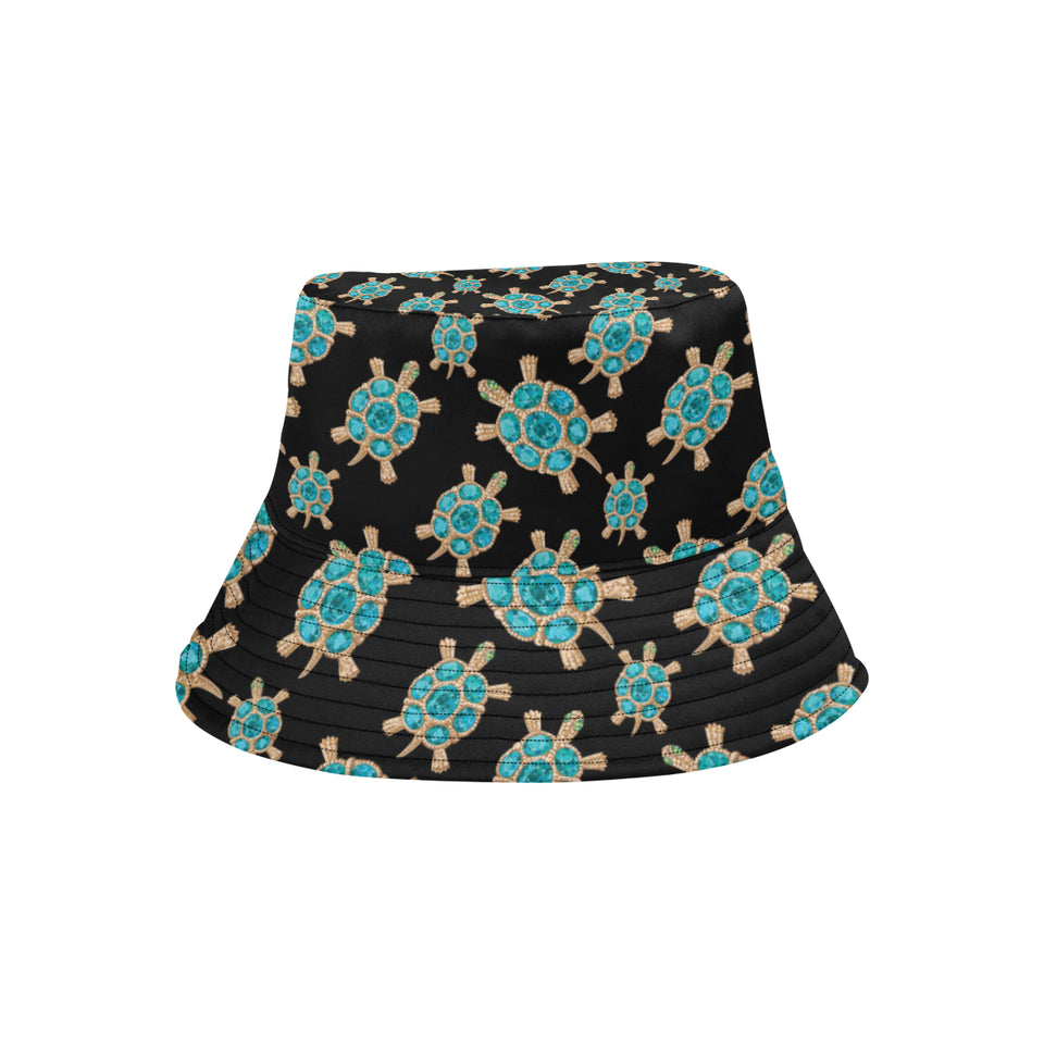 Sea turtle blue stone pattern Unisex Bucket Hat