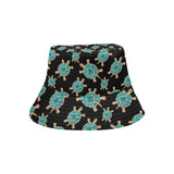 Sea turtle blue stone pattern Unisex Bucket Hat