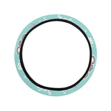 Cute koalas blue background pattern Car Steering Wheel Cover