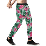 Watermelons tropical palm leaves pattern Unisex Casual Sweatpants