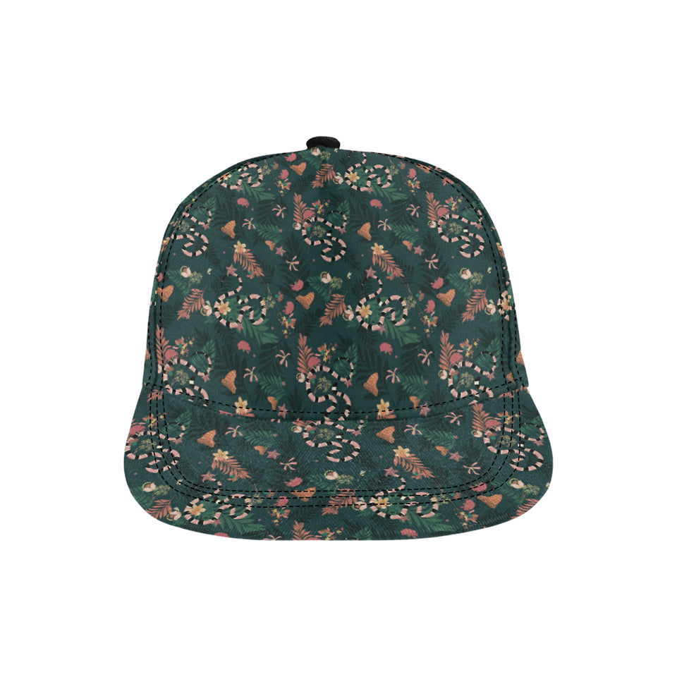 Snake forest pattern All Over Print Snapback Cap
