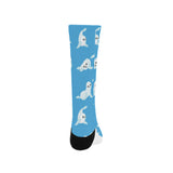 Cute sea lion seal pattern background Crew Socks